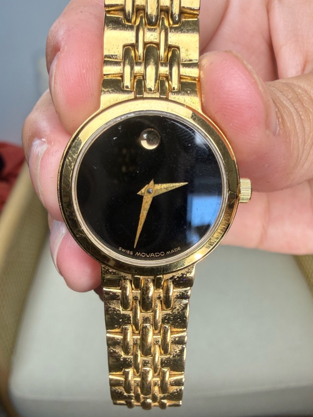 Movado Museum Black Dial Gold 88 E4 1845 Women’s Watch - Picture 4 of 5